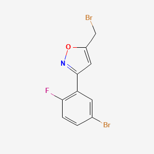 3-(5-Bromo-2-fluorophenyl)-5-(bromomethyl)-1,2-oxazole