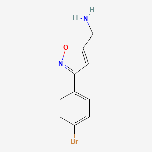 molecular formula C10H9BrN2O B7895416 [3-(4-Bromophenyl)-1,2-oxazol-5-yl]methanamine 