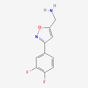 molecular formula C10H8F2N2O B7895445 [3-(3,4-Difluorophenyl)-1,2-oxazol-5-yl]methanamine 