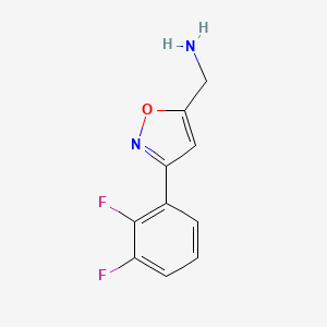 molecular formula C10H8F2N2O B7895446 [3-(2,3-Difluorophenyl)-1,2-oxazol-5-yl]methanamine 