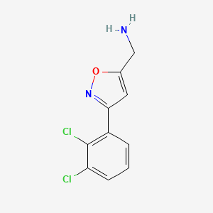 molecular formula C10H8Cl2N2O B7895454 [3-(2,3-Dichlorophenyl)-1,2-oxazol-5-yl]methanamine 
