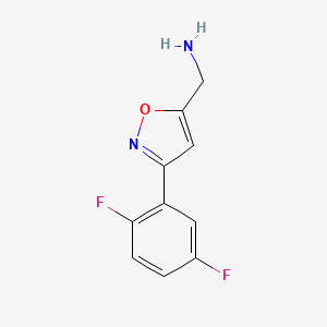 molecular formula C10H8F2N2O B7895462 [3-(2,5-Difluorophenyl)-1,2-oxazol-5-yl]methanamine 