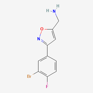 [3-(3-Bromo-4-fluorophenyl)-1,2-oxazol-5-yl]methanamine