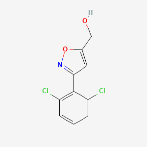 molecular formula C10H7Cl2NO2 B7895506 [3-(2,6-Dichlorophenyl)-1,2-oxazol-5-yl]methanol 