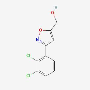 molecular formula C10H7Cl2NO2 B7895509 [3-(2,3-Dichlorophenyl)-1,2-oxazol-5-yl]methanol 