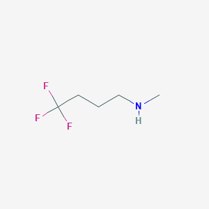 molecular formula C5H10F3N B7895525 4,4,4-Trifluoro-N-methyl-1-butanamine 