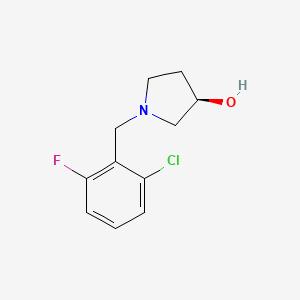 molecular formula C11H13ClFNO B7895537 (R)-1-(2-Chloro-6-fluorobenzyl)pyrrolidin-3-ol 