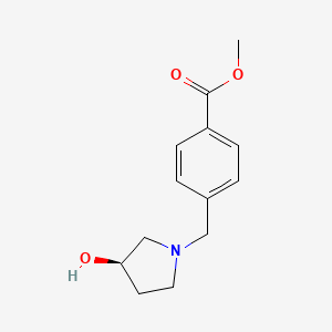 molecular formula C13H17NO3 B7895552 Methyl 4-{[(3R)-3-hydroxypyrrolidin-1-yl]methyl}benzoate 