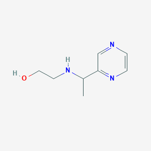 molecular formula C8H13N3O B7895569 2-(1-Pyrazin-2-yl-ethylamino)-ethanol 
