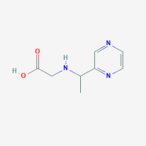 molecular formula C8H11N3O2 B7895574 (1-Pyrazin-2-yl-ethylamino)-acetic acid 