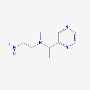 molecular formula C9H16N4 B7895579 N*1*-Methyl-N*1*-(1-pyrazin-2-yl-ethyl)-ethane-1,2-diamine 