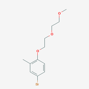 molecular formula C12H17BrO3 B7895586 4-Bromo-[2-(2-methoxyethoxy)ethoxy]-2-methylbenzene 