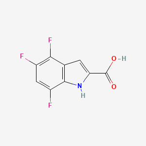 molecular formula C9H4F3NO2 B7895591 4,5,7-trifluoro-1H-indole-2-carboxylic acid 