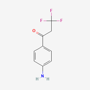 molecular formula C9H8F3NO B7895597 1-(4-Aminophenyl)-3,3,3-trifluoropropan-1-one 