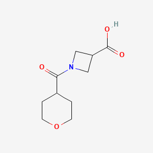 molecular formula C10H15NO4 B7895605 1-(Oxane-4-carbonyl)azetidine-3-carboxylic acid 