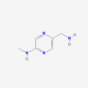 molecular formula C6H10N4 B7895612 5-(aminomethyl)-N-methylpyrazin-2-amine 