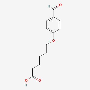 molecular formula C13H16O4 B7895626 6-(4-Formylphenoxy)hexanoic acid 