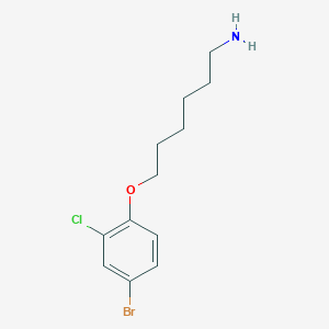 molecular formula C12H17BrClNO B7895651 6-(4-Bromo-2-chlorophenoxy)-hexylamine 