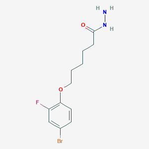 molecular formula C12H16BrFN2O2 B7895684 6-(4-Bromo-2-fluorophenoxy)-hexanoic acid hydrazide 