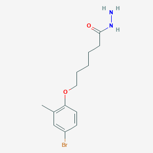 molecular formula C13H19BrN2O2 B7895690 6-(4-Bromo-2-methylphenoxy)-hexanoic acid hydrazide 