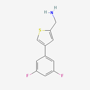 molecular formula C11H9F2NS B7895712 [4-(3,5-Difluorophenyl)thiophen-2-yl]methanamine 