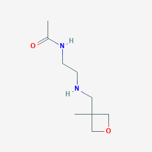 molecular formula C9H18N2O2 B7895724 N-(2-{[(3-methyloxetan-3-yl)methyl]amino}ethyl)acetamide 