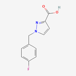 molecular formula C11H9FN2O2 B7895754 1-(4-Fluorobenzyl)-1H-pyrazole-3-carboxylic acid 