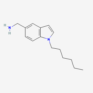 molecular formula C15H22N2 B7895763 (1-Hexyl-1H-indol-5-yl)methanamine 