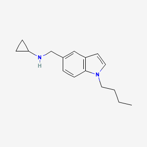 molecular formula C16H22N2 B7895768 N-[(1-butyl-1H-indol-5-yl)methyl]cyclopropanamine 