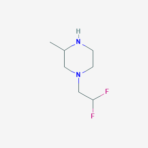 molecular formula C7H14F2N2 B7895849 1-(2,2-Difluoroethyl)-3-methylpiperazine 