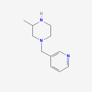 molecular formula C11H17N3 B7895854 3-Methyl-1-(pyridin-3-ylmethyl)piperazine 