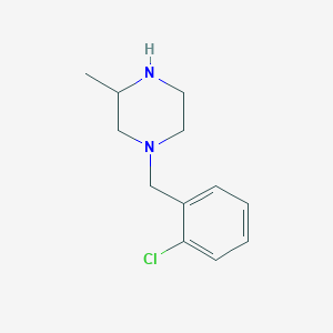 molecular formula C12H17ClN2 B7895861 1-[(2-Chlorophenyl)methyl]-3-methylpiperazine 
