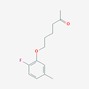 molecular formula C13H17FO2 B7895872 6-(2-Fluoro-5-methylphenoxy)hexan-2-one 
