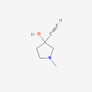 molecular formula C7H11NO B7895947 3-Ethynyl-1-methyl-3-pyrrolidinol 
