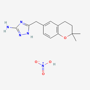 molecular formula C14H19N5O4 B7895973 5-((2,2-dimethylchroman-6-yl)methyl)-1H-1,2,4-triazol-3-amine nitrate 