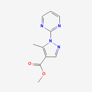 molecular formula C10H10N4O2 B7895985 methyl 5-methyl-1-(pyrimidin-2-yl)-1H-pyrazole-4-carboxylate 