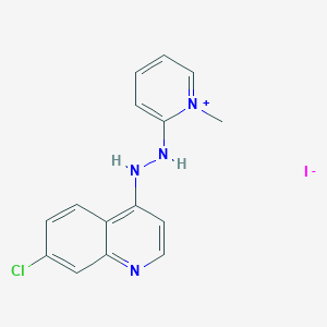 molecular formula C15H14ClIN4 B7896006 2-(2-(7-Chloroquinolin-4-yl)hydrazinyl)-1-methylpyridin-1-ium iodide 
