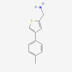 molecular formula C12H13NS B7896044 [4-(4-Methylphenyl)thiophen-2-yl]methanamine 