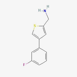 molecular formula C11H10FNS B7896068 (4-(3-Fluorophenyl)thiophen-2-yl)methanamine 
