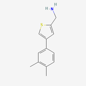 molecular formula C13H15NS B7896076 (4-(3,4-Dimethylphenyl)thiophen-2-yl)methanamine 