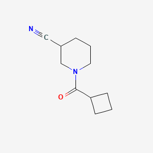 molecular formula C11H16N2O B7896106 1-Cyclobutanecarbonylpiperidine-3-carbonitrile 