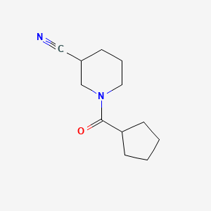 molecular formula C12H18N2O B7896110 1-Cyclopentanecarbonylpiperidine-3-carbonitrile 