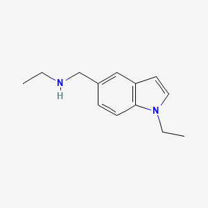 molecular formula C13H18N2 B7896139 Ethyl[(1-ethyl-1H-indol-5-yl)methyl]amine 