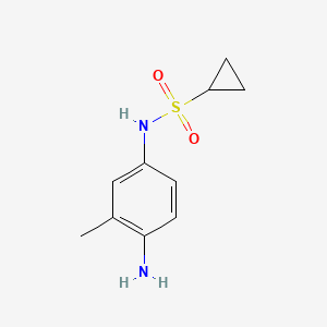 molecular formula C10H14N2O2S B7896189 N-(4-amino-3-methylphenyl)cyclopropanesulfonamide 