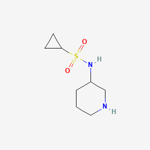 molecular formula C8H16N2O2S B7896190 N-(piperidin-3-yl)cyclopropanesulfonamide 