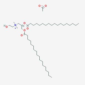 molecular formula C45H89NO7 B078962 n-(2-羟乙基)-n,n-二甲基-2,3-双(十八烷酰氧基)丙烷-1-铵乙酸盐 CAS No. 13106-14-4