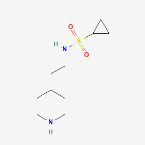 molecular formula C10H20N2O2S B7896201 N-[2-(piperidin-4-yl)ethyl]cyclopropanesulfonamide 