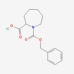 molecular formula C15H19NO4 B7896239 1-((Benzyloxy)carbonyl)azepane-2-carboxylic acid 