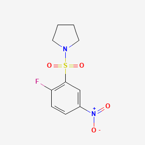1-[(2-Fluoro-5-nitrobenzene)sulfonyl]pyrrolidine