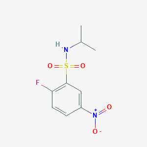 molecular formula C9H11FN2O4S B7896299 2-fluoro-N-isopropyl-5-nitrobenzenesulfonamide 